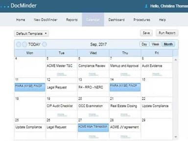 DocMinder Calendar