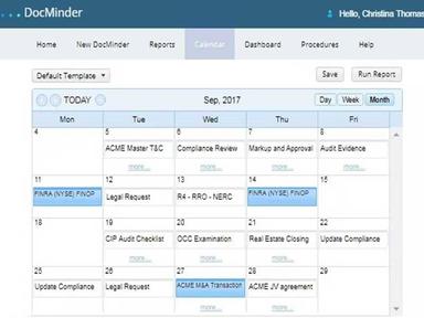DocMinder Calendar