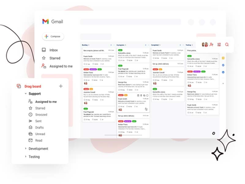 Drag Software Use Boards To Create All Types Of Workflows Inside Gmail