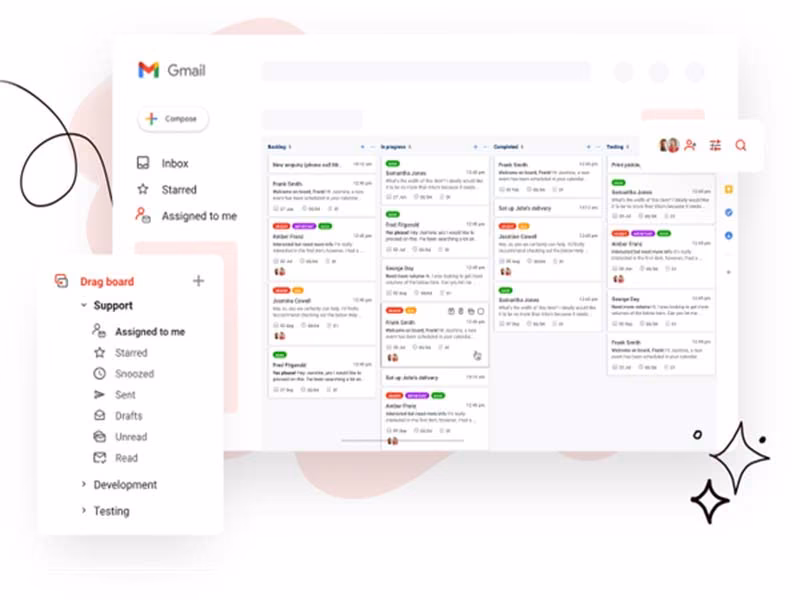 Drag Software Use Boards To Create All Types Of Workflows Inside Gmail