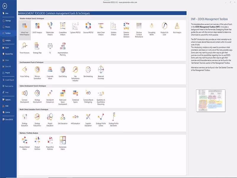 Eidos Management Toolbox