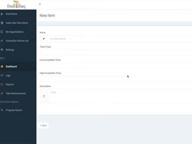 FreshCheq-Adding a new item