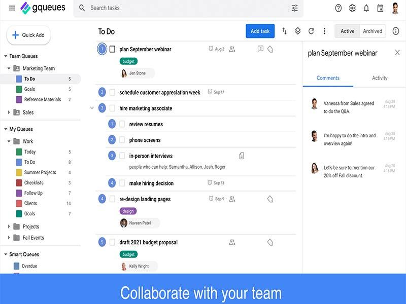GQueues Collaboration