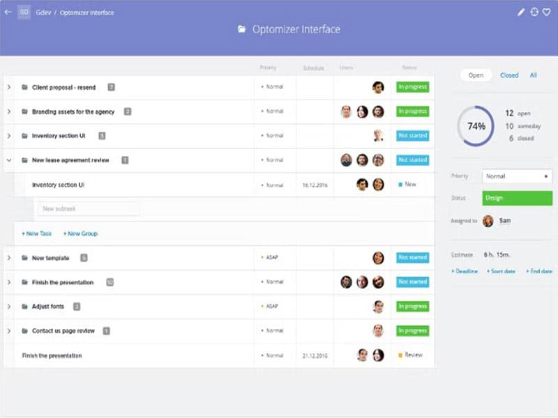 GoodDay Optimizer Interface