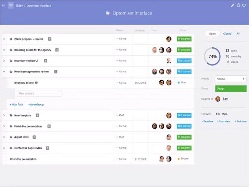 GoodDay Optimizer Interface