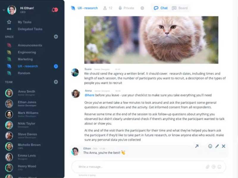 HeySpace Free Task Management Software with Chat