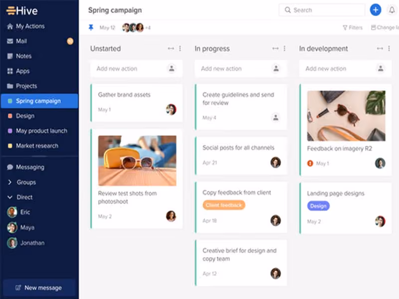 Manage Projects in Kanban View