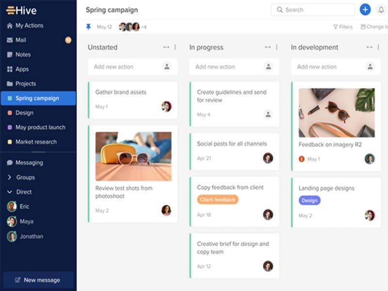 Manage Projects in Kanban View
