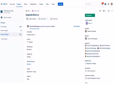 Jira Service Management Change Management