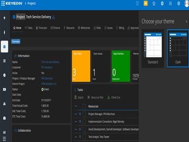 Dashboard in Dark Mode