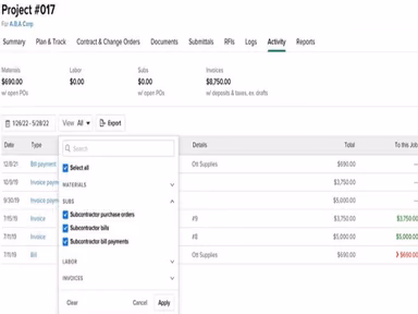 Knowify Jobs Dashboard