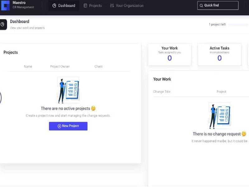 MaestroCR Software Dashboard