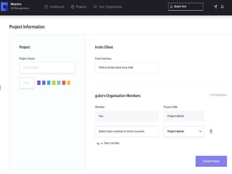 MaestroCR Software Company creation and authority settings