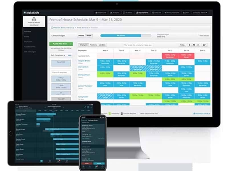 View who's working which shifts from desktop or mobile