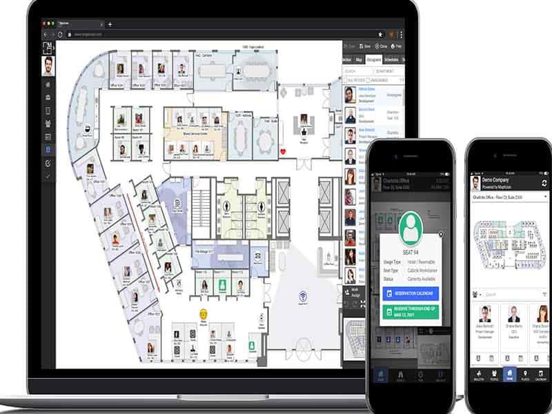 Maptician hybrid office strategy with space planning