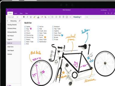 Microsoft OneNote Build List