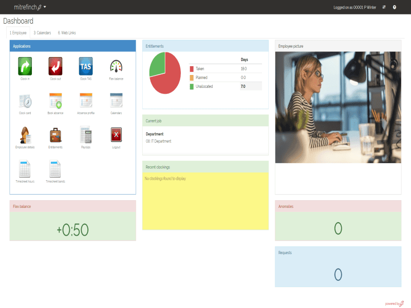 Mitrefinch - Dashboard