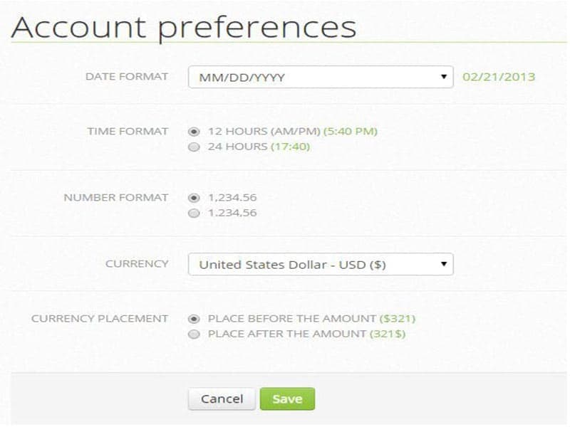 My Hours Account preferences