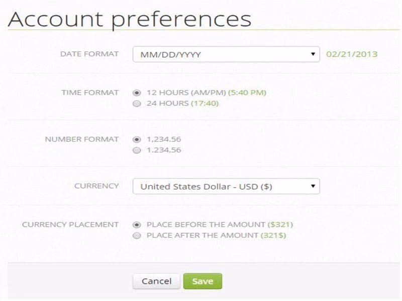 My Hours Account preferences