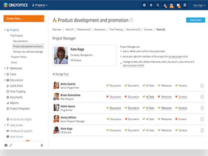 ONLYOFFICE Workspace Access rights management