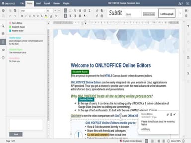 ONLYOFFICE Workspace Collaborative editing