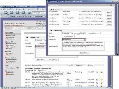 Opentimetool - Today-Log and Quick-Log Window
