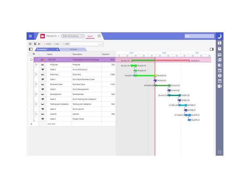Planisware Gantt Overview