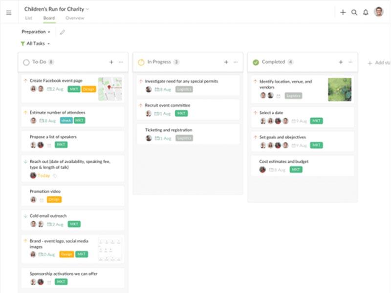 Quire Kanban board screenshot