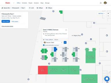 Robin Software Find a Desk or Meeting Room to Reserve From the Web