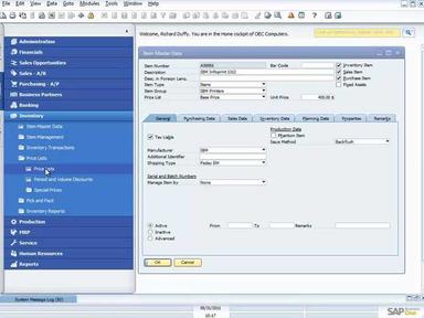 SAP Business One Inventory
