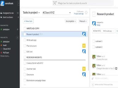 Sendtask Task Comments