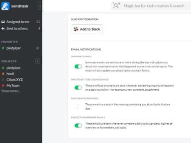 Sendtask Slack Integration