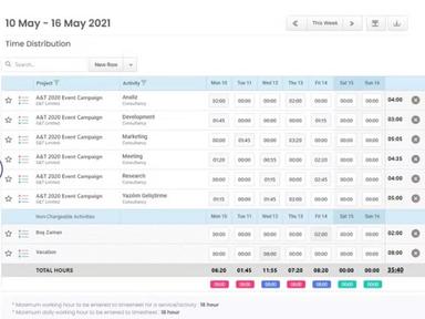 Track your time easily with smart timesheet