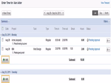 Time Entry Management