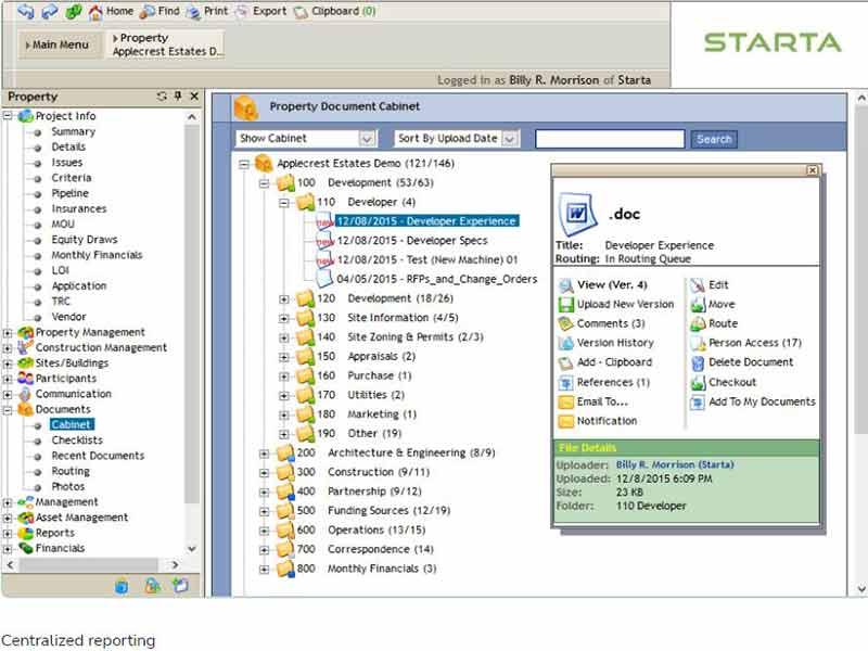 Starta Software Centralized Reporting