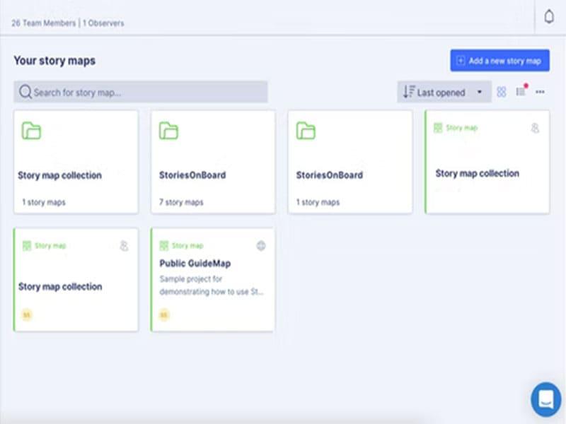 StoriesOnBoard story maps
