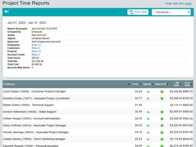Timesheets.com Report