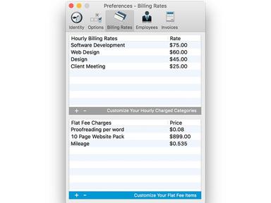 TimeNet Billing Rate Preferences