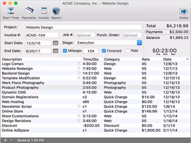 TimeNet Project Window