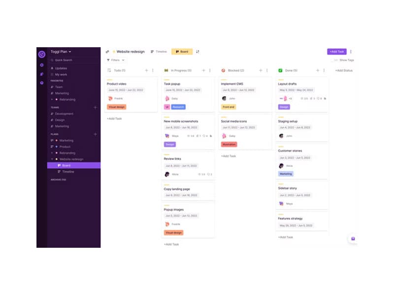 Toggl plan Plan Board With Tasks