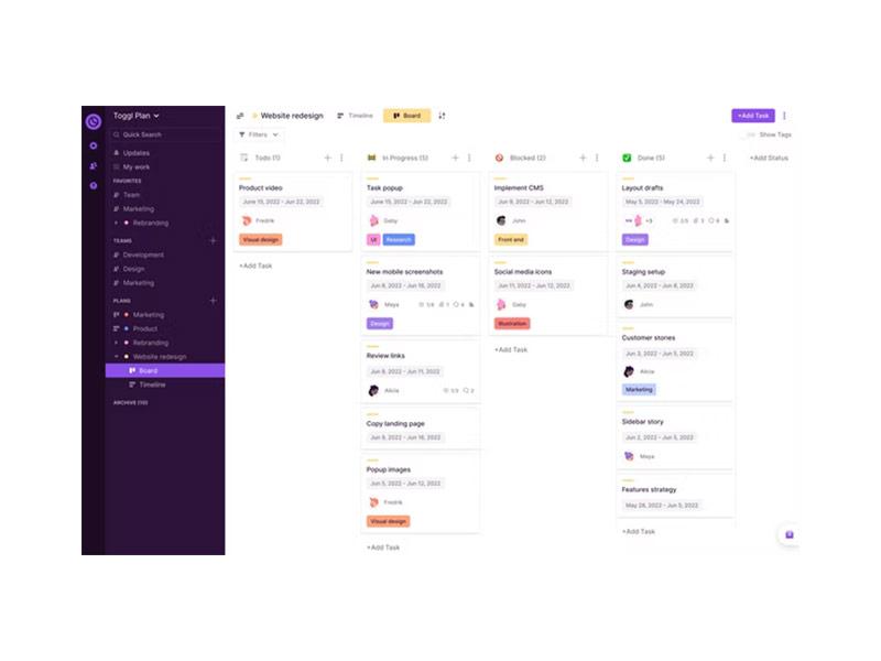 Toggl plan Plan Board With Tasks