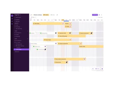 Toggl plan Project Timelines