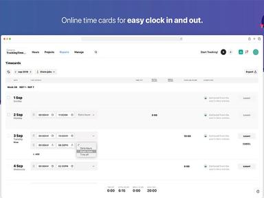Online timecards for easy clock in and out