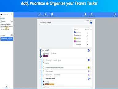 Add, Prioritize & Organize your Team's Tasks