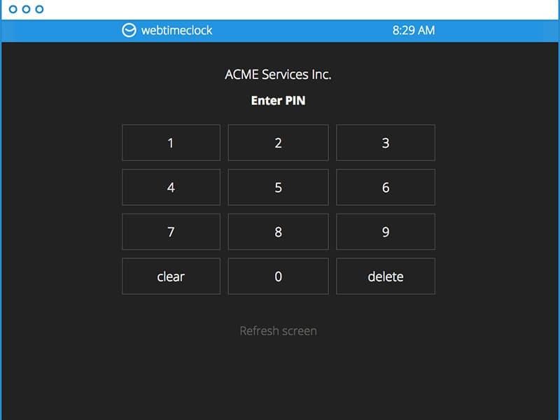 Webtimeclock Clock-In Access Control