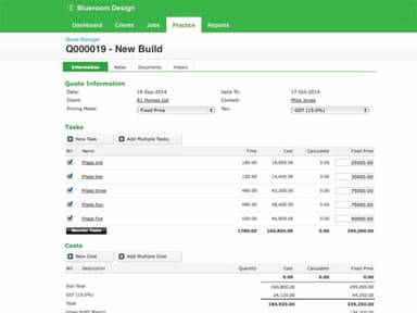 WorkflowMax Quote information