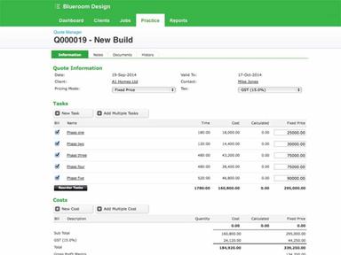WorkflowMax Quote information