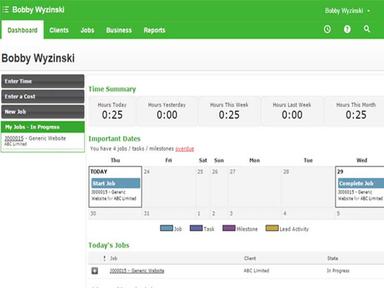 WorkflowMax Employee dashboard