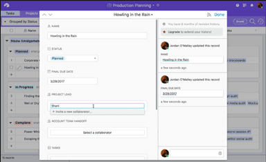 Airtable Software Production Planning