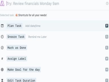 Akiflow shortcuts view
